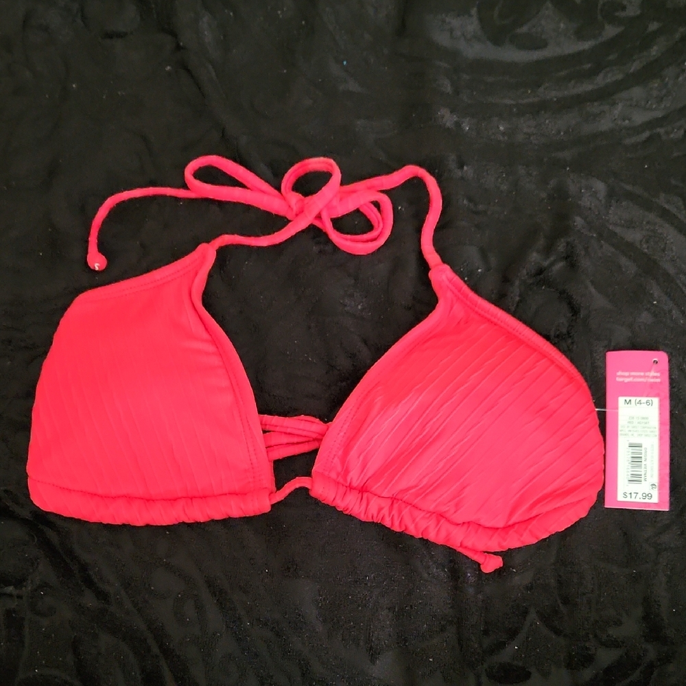 🎃Vibrant Red Bikini Top